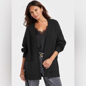 NWT “A New Day” Black Oversized Cardigan Sweater